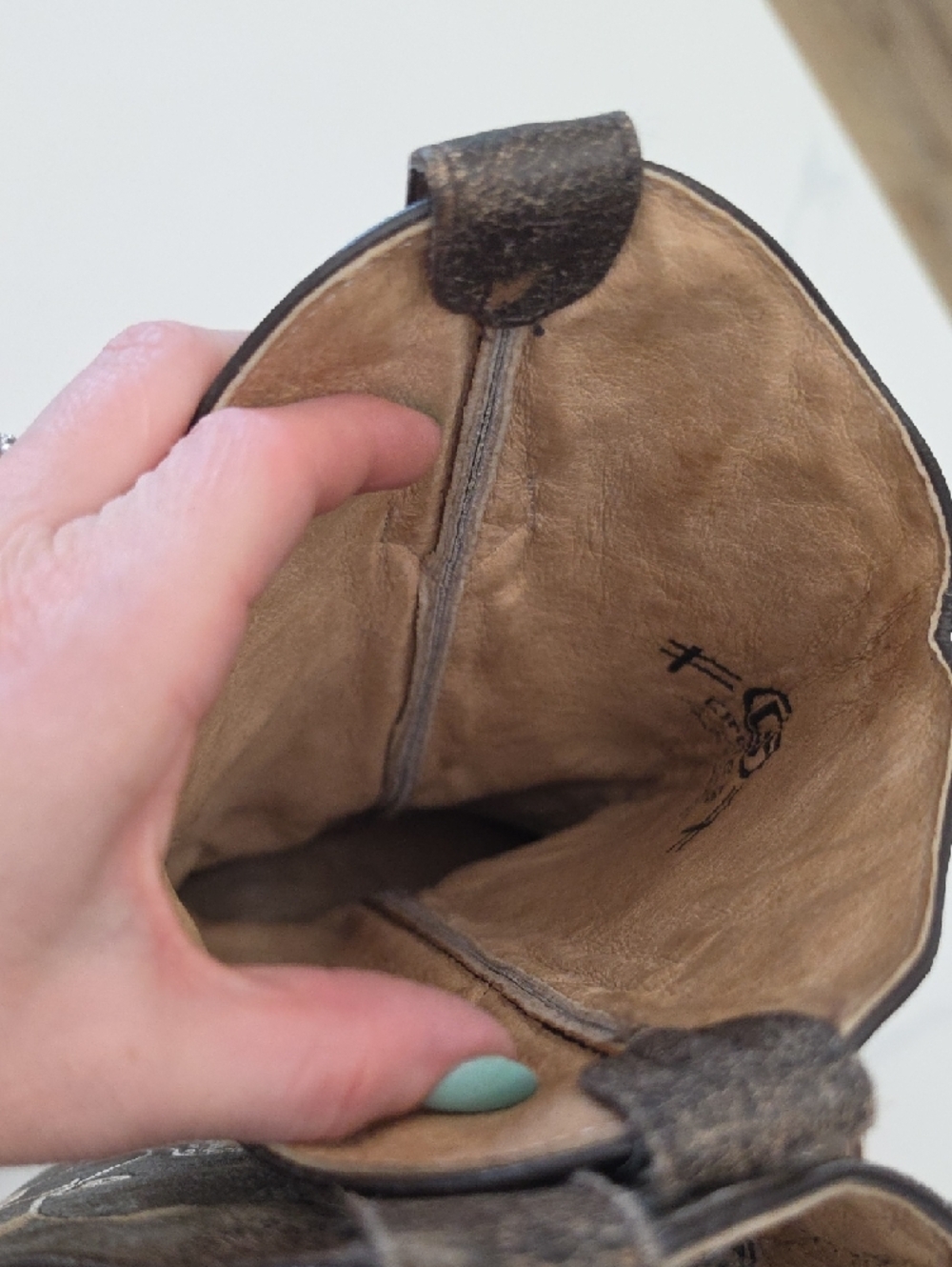 Circle G Brown Leather Western Boot - Tan Interior - Picture 6 of 6